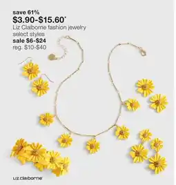 JC Penney Liz Claiborne fashion jewelry offer