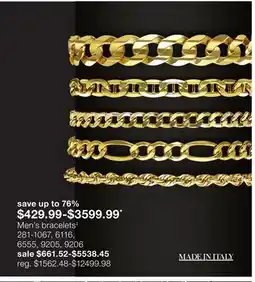 JC Penney Men's bracelets‡ offer