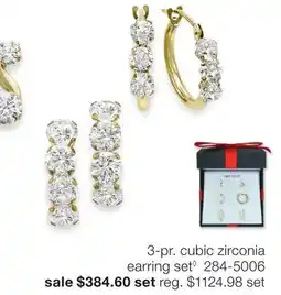 JC Penney 3-pr. cubic zirconia earring set offer