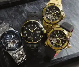 JC Penney Bulova Marine Star men's silver-tone, black IP, black strap or gold-tone offer