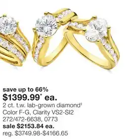 JC Penney 2 ct. t.w. lab-grown diamond‡ offer