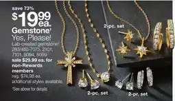 JC Penney Lab-created gemstone§ offer