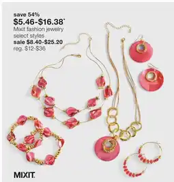 JC Penney Mixit fashion jewelry offer
