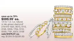 JC Penney 1/4 to 1 ct. t.w. natural or lab-grown diamond‡ offer