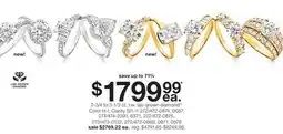 JC Penney 2-3/4 to 3-1/3 ct. t.w. lab-grown diamond‡◊ Color H-I, Clarity SI1-I1 offer
