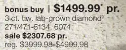 JC Penney 3 ct. t.w. lab-grown diamond◊ offer