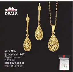 JC Penney Filigree box set‡ offer