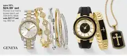 JC Penney Geneva Women's or men's boxed watch set offer