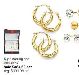 JC Penney 5-pr. earring set offer