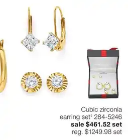 JC Penney Cubic zirconia earring set‡ offer