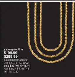JC Penney Solid bismark chains offer