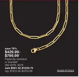 JC Penney Paperclip necklace or bracelet◊ offer