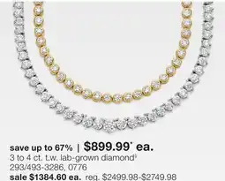 JC Penney 3 to 4 ct. t.w. lab-grown diamond§ offer