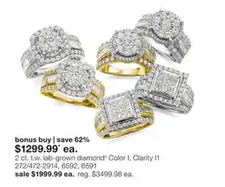 JC Penney 2 ct. t.w. lab-grown diamond‡ offer