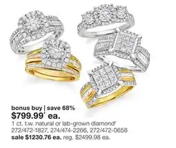 JC Penney 1 ct. t.w. natural or lab-grown diamond‡ offer