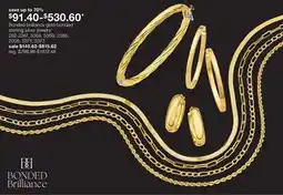 JC Penney Bonded brilliance gold-bonded sterling silver jewelry◊ offer