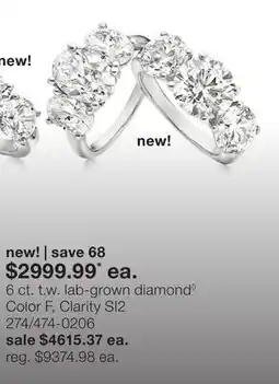 JC Penney 6 ct. t.w. lab-grown diamond◊ offer