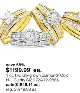 JC Penney 1 ct. t.w. lab-grown diamond‡ Color H-I, Clarity SI2 offer