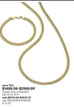JC Penney Cuban neck or bracelet◊ offer