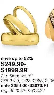 JC Penney 2 to 6mm band‡◊ offer