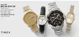 JC Penney Timex men's or women's watches offer