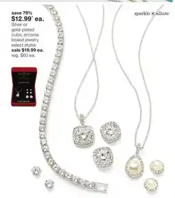 JC Penney Silver cubic zirconia boxed jewelry offer