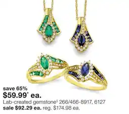 JC Penney Lab-created gemstone§ offer
