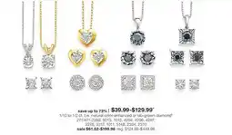 JC Penney 1/10 to 1/2 ct. t.w. natural color-enhanced or lab-grown diamond§ offer