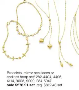JC Penney Bracelets, mirror necklaces or endless hoop set◊ offer