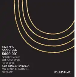 JC Penney Solid box chain◊ offer