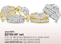 JC Penney 4 ct. t.w. lab-grown diamond 2 ct. center stone‡ offer