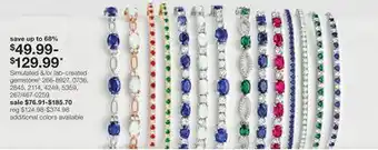 JC Penney Simulated &/or lab-created gemstones§ offer