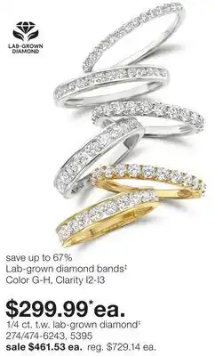 JC Penney 1/4 ct. t.w. lab-grown diamond‡ offer