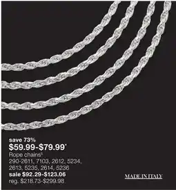 JC Penney Rope chains§ offer