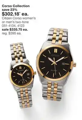 JC Penney Citizen Corso women's or men's two-tone offer