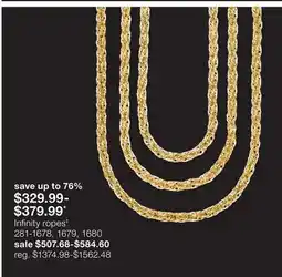 JC Penney Infinity ropes‡ offer