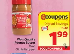 Weis Markets Weis Quality Peanut Butter offer