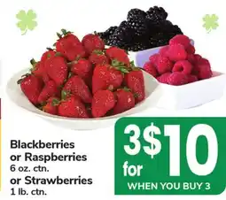 ACME Blackberries or Raspberries 6 oz. ctn. or Strawberries 1 lb. ctn offer