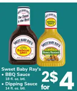 ACME Sweet Baby Ray's BBQ Sauce 18 fl. oz. btl. Dipping Sauce 14 fl. oz. btl offer