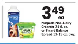 ACME Nutpods Non-Dairy Creamer 24 fl. oz. or Smart Balance Spread 13-15 oz. pkg offer