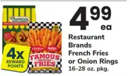 ACME Restaurant Brands French Fries or Onion Rings offer