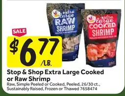 Stop&Shop Stop & Shop Extra Large Cooked or Raw Shrimp offer
