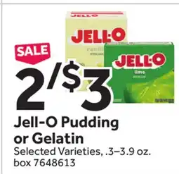 Stop&Shop Jell-O Pudding or Gelatin offer
