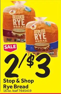 Stop&Shop Stop & Shop Rye Bread offer
