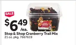 Stop&Shop Stop & Shop Cranberry Trail Mix offer