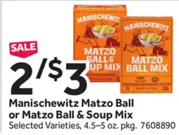 Stop&Shop Manischewitz Matzo Ball or Matzo Ball & Soup Mix offer