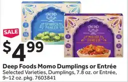 Stop&Shop Deep Foods Momo Dumplings or Entrée offer