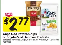 Stop&Shop Cape Cod Potato Chips or Snyder's of Hanover Pretzels offer