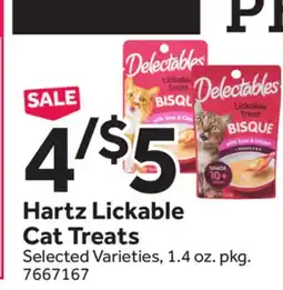 Stop&Shop Hartz Lickable Cat Treats offer