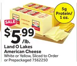 Stop&Shop Land O Lakes American Cheese offer